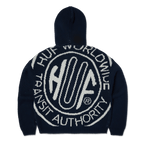 HUF Token Zip Hooded Sweater - Navy - Kubanna