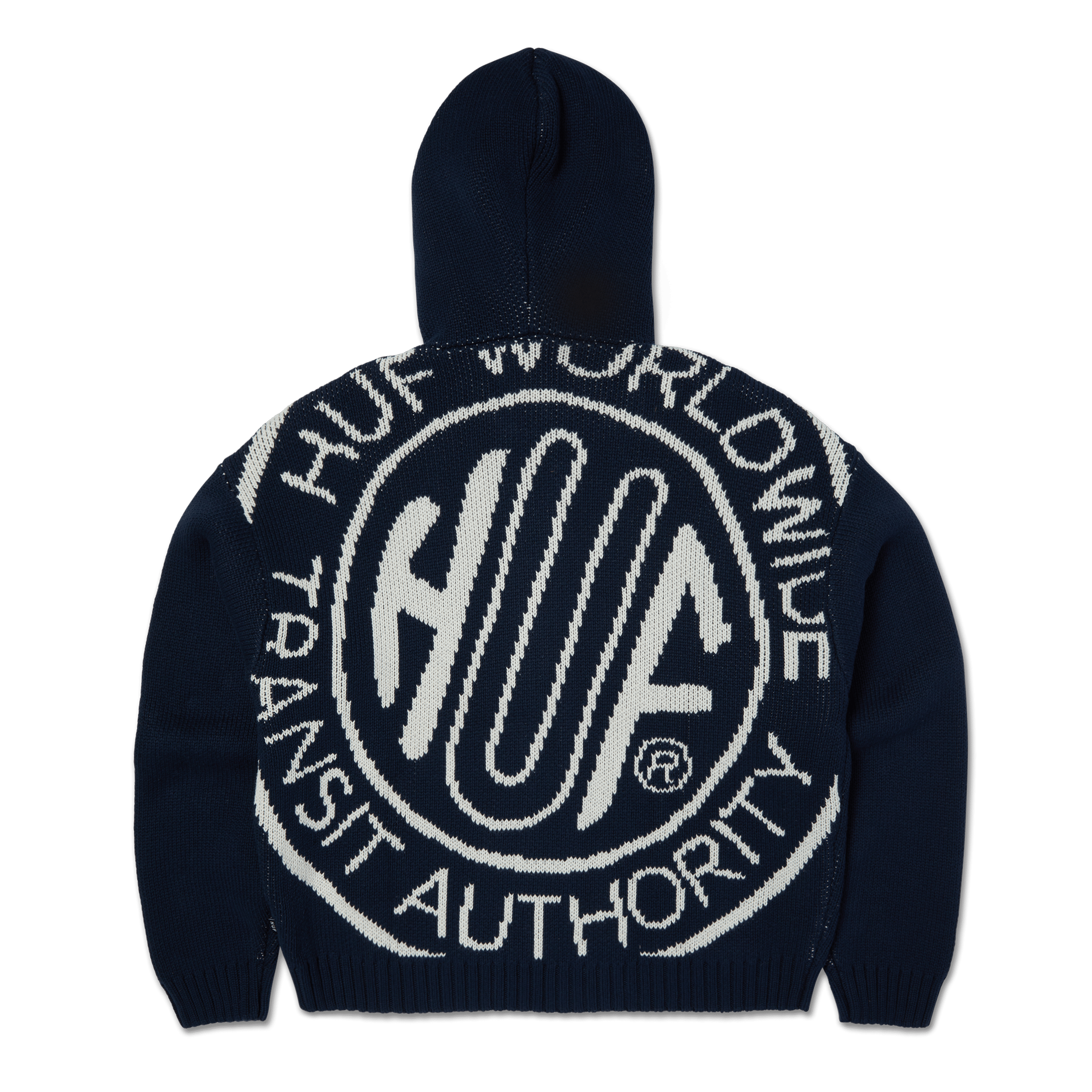 HUF Token Zip Hooded Sweater - Navy - Kubanna
