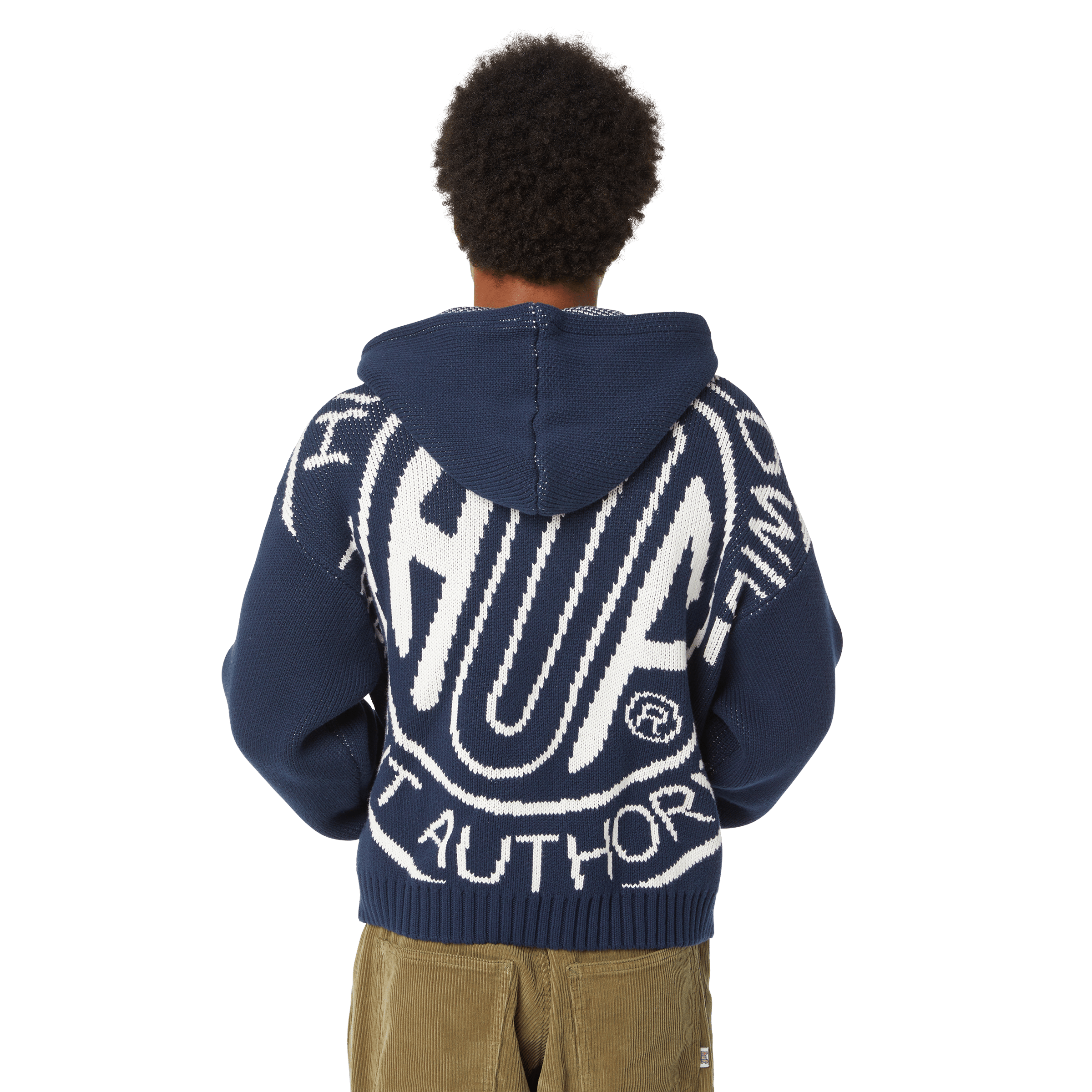 HUF Token Zip Hooded Sweater - Navy - Kubanna