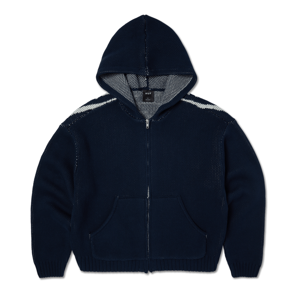 HUF Token Zip Hooded Sweater - Navy - Kubanna