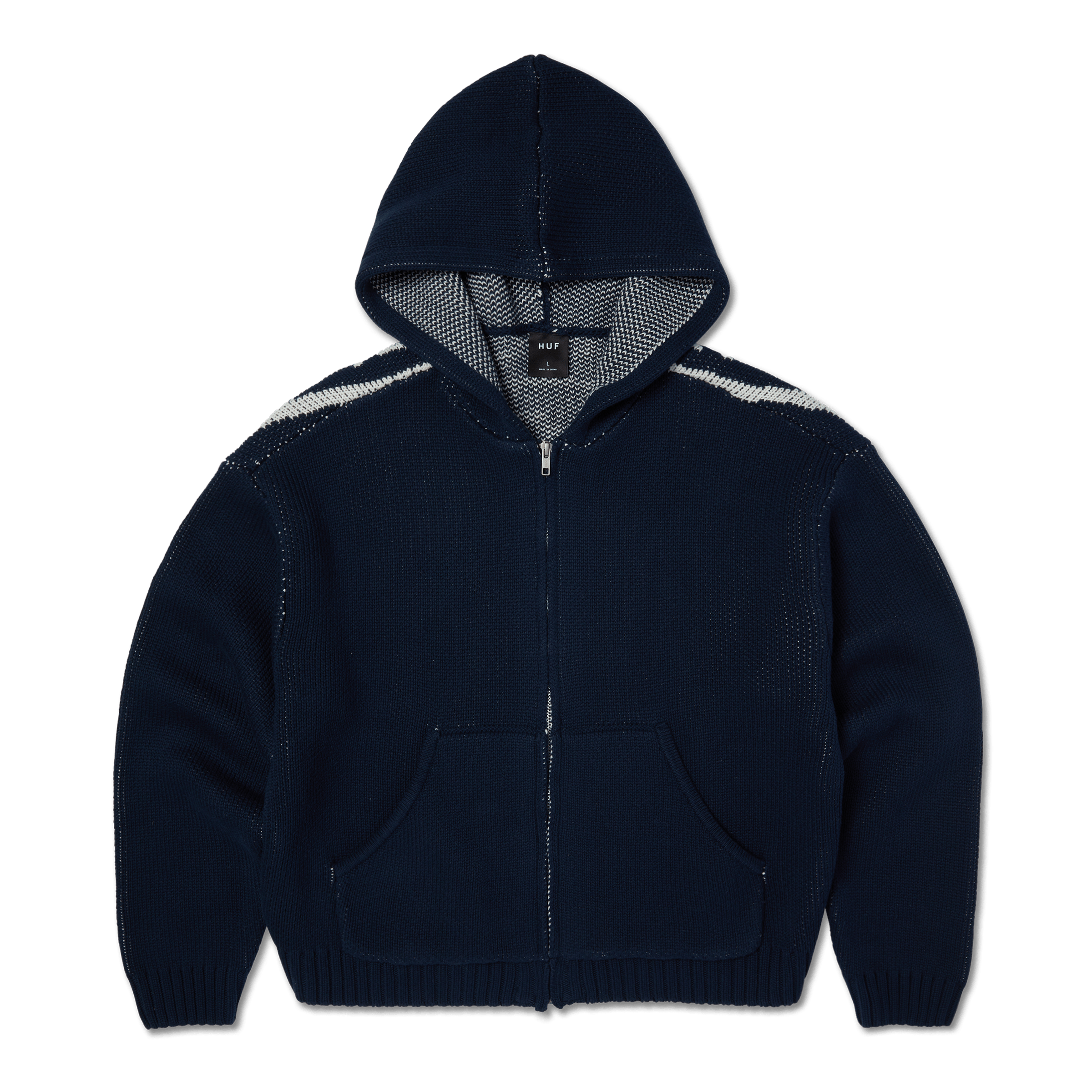 HUF Token Zip Hooded Sweater - Navy - Kubanna