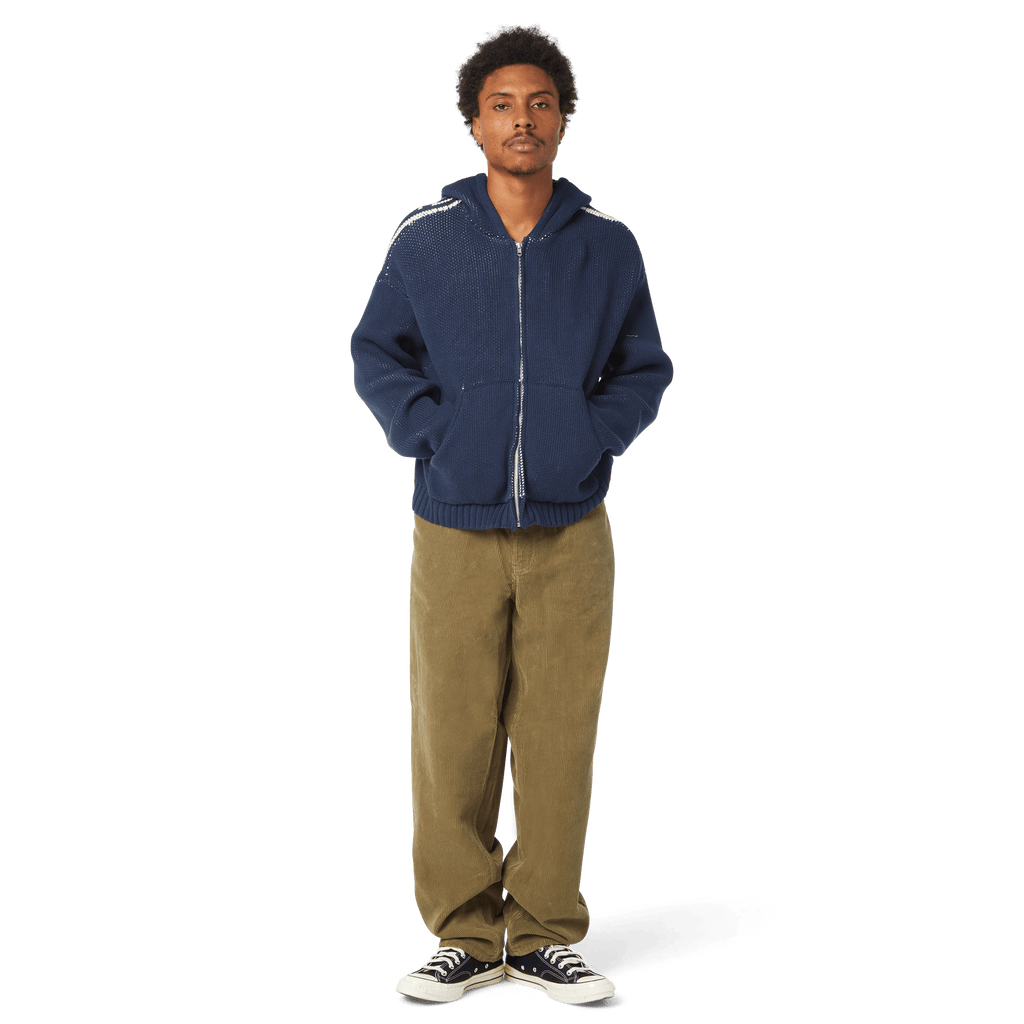 HUF Token Zip Hooded Sweater - Navy - Kubanna