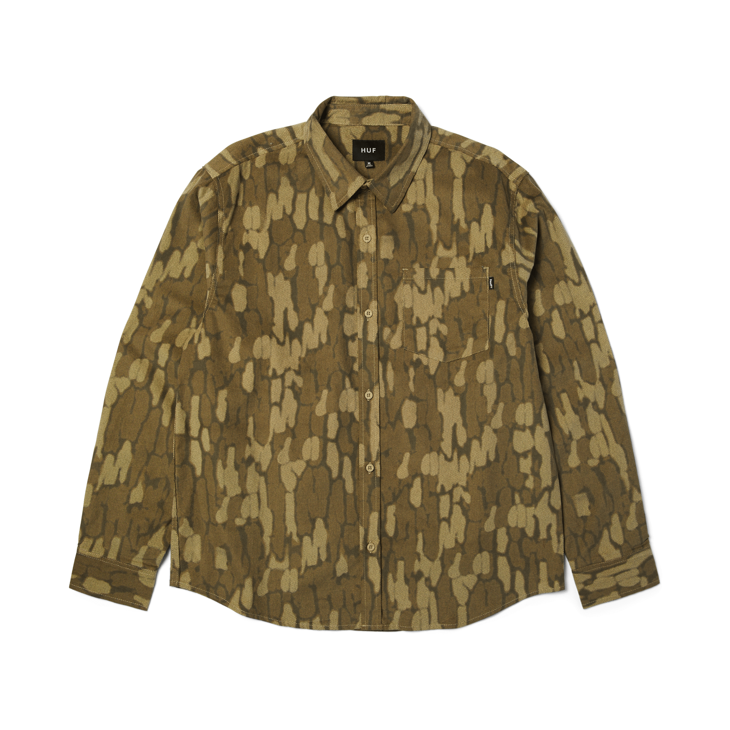 HUF Warped Camo Corduroy Shirt - Muted Camo - Kubanna