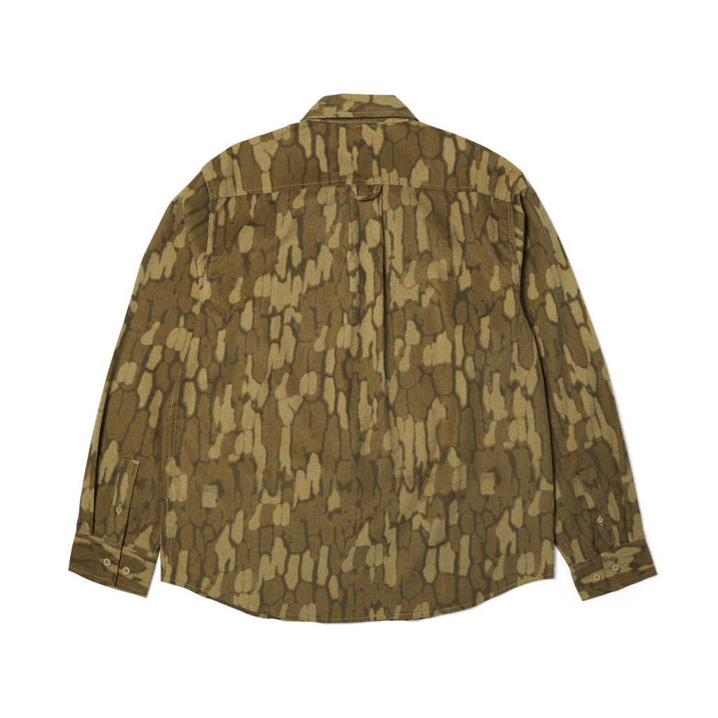 HUF Warped Camo Corduroy Shirt - Muted Camo - Kubanna