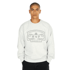 HUF Worldwide Clothiers Crewneck - Heather Grey - Kubanna