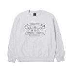 HUF Worldwide Clothiers Crewneck - Heather Grey - Kubanna