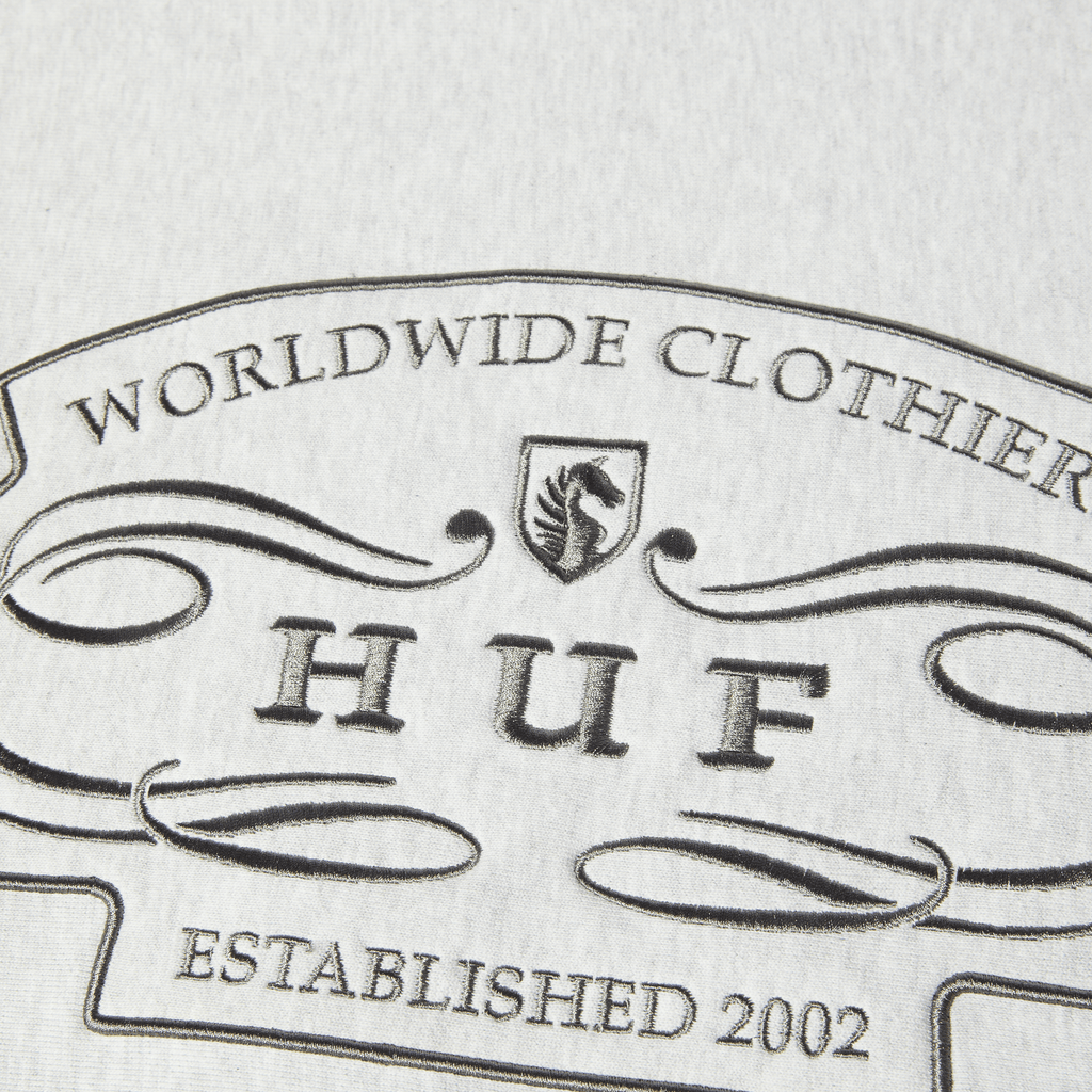 HUF Worldwide Clothiers Crewneck - Heather Grey - Kubanna
