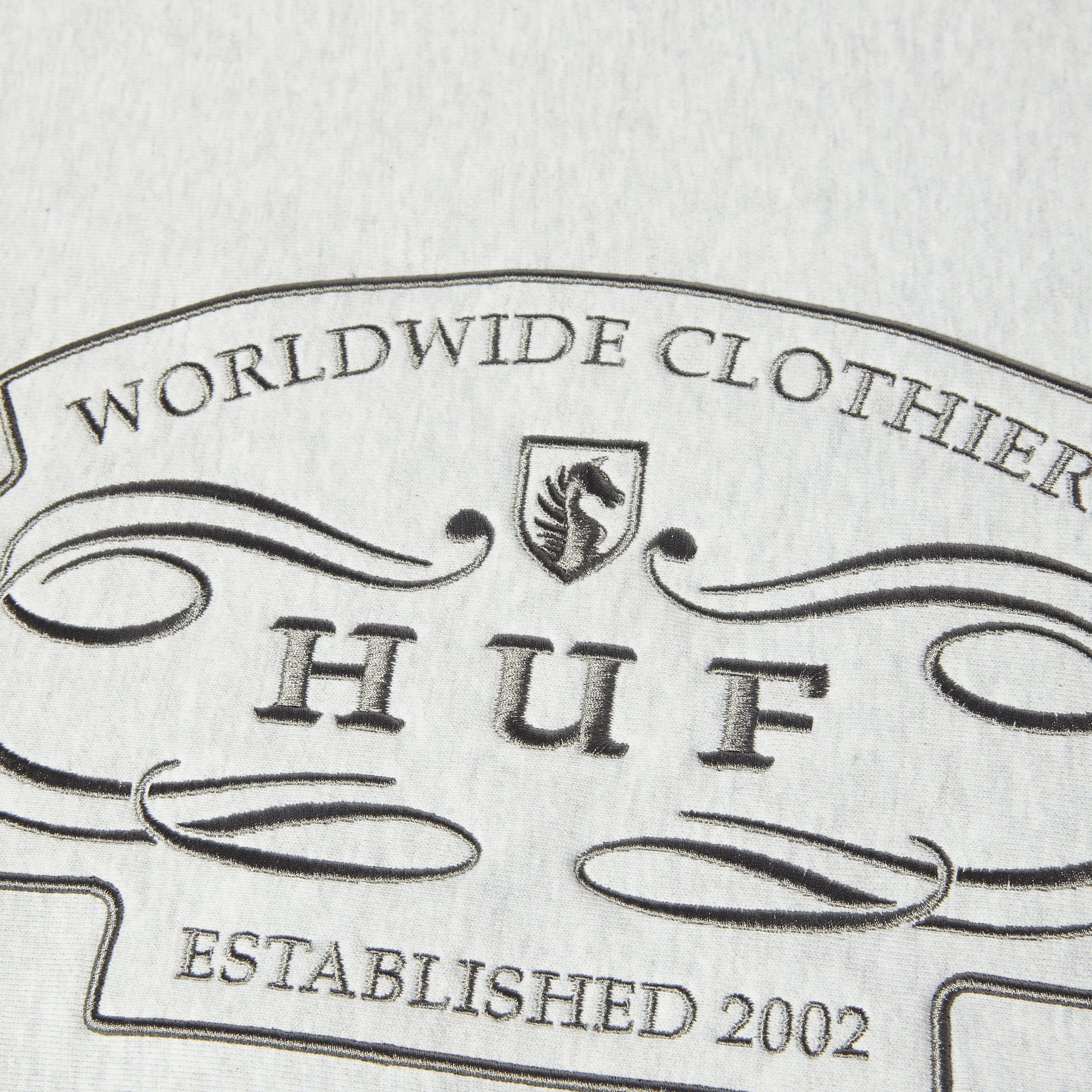 HUF Worldwide Clothiers Crewneck - Heather Grey - Kubanna