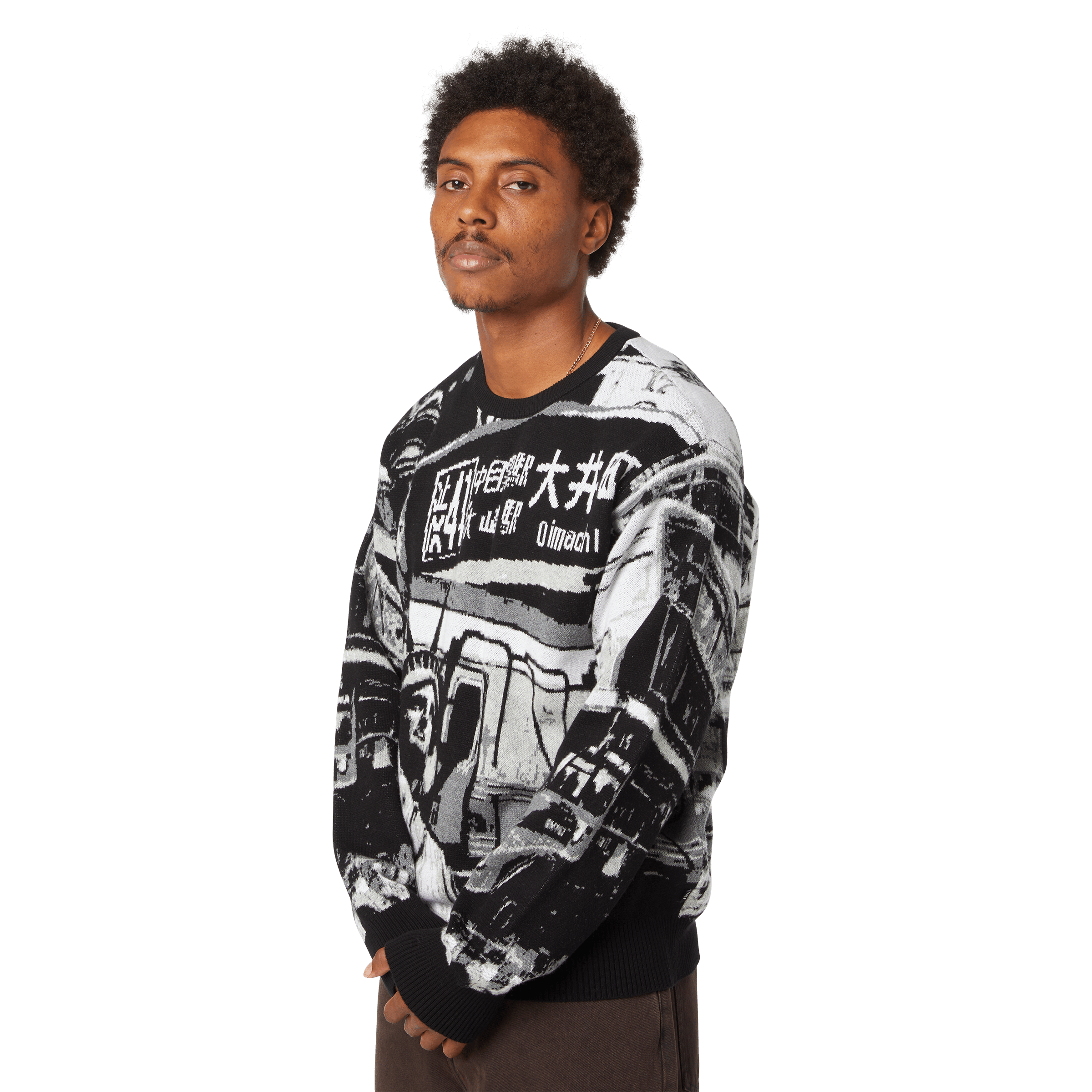 HUF Worldwide Commuter Sweater - Black - Kubanna