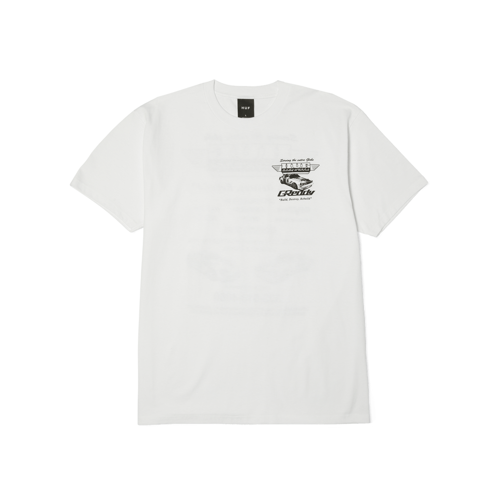 HUF X Greddy Body Works T-shirt - White - Kubanna