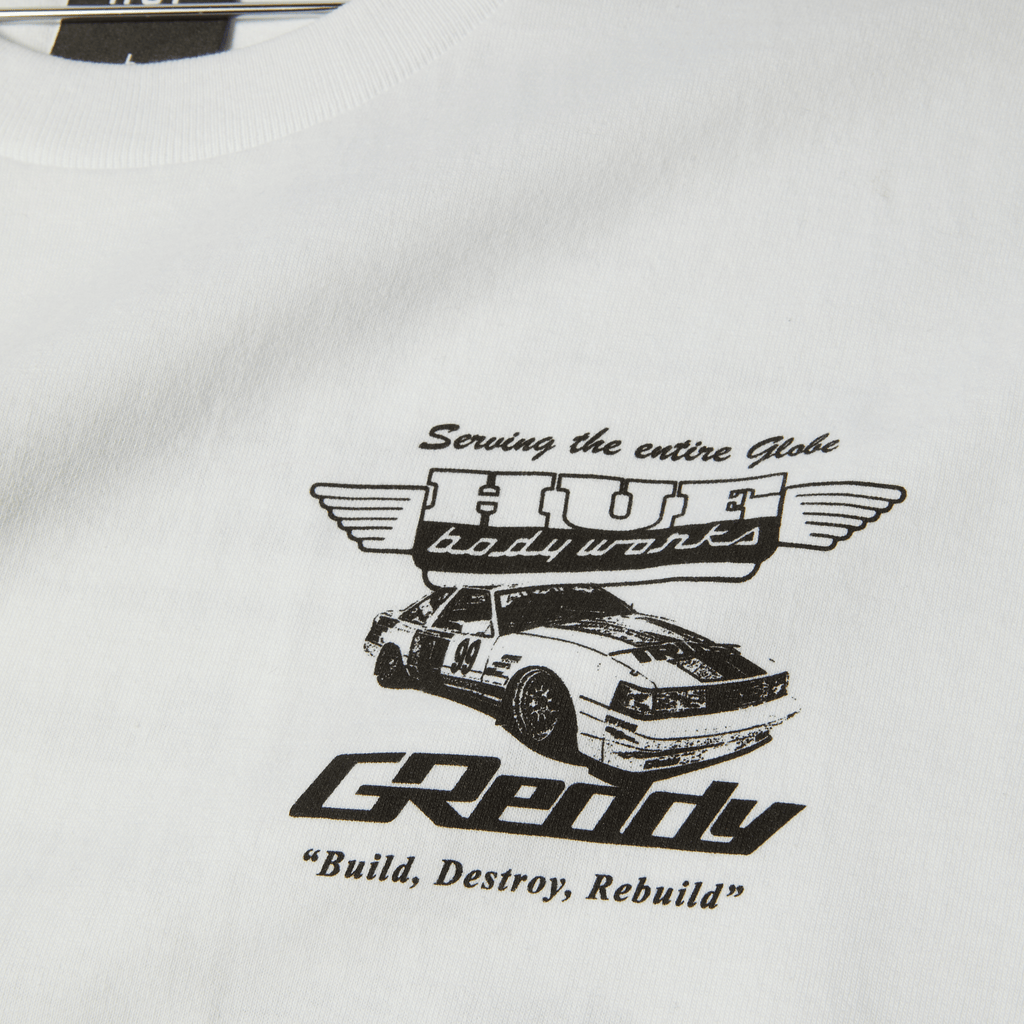 HUF X Greddy Body Works T-shirt - White - Kubanna