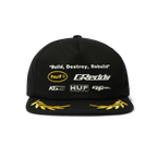 HUF X Greddy Team Snapback - Black - Kubanna