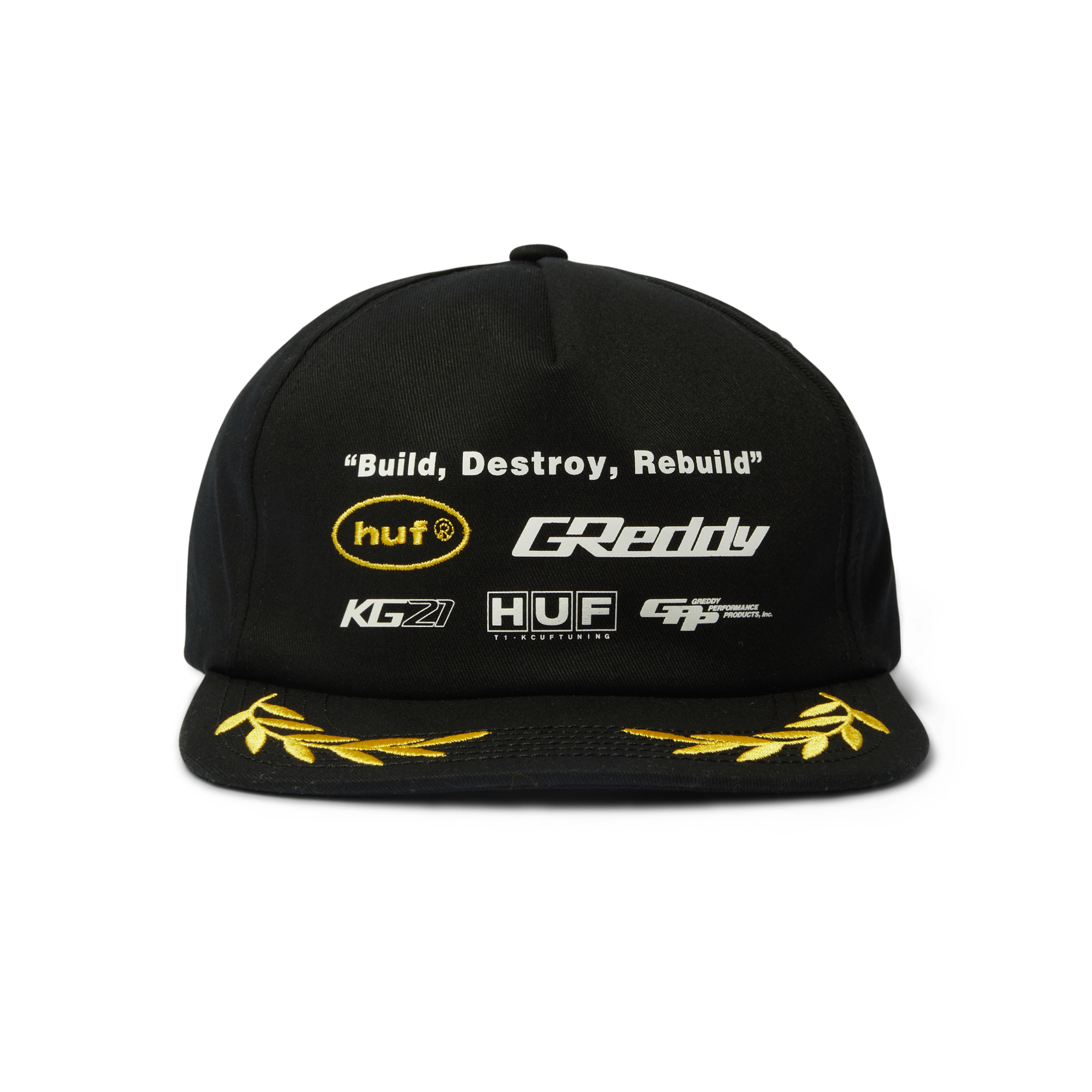 HUF X Greddy Team Snapback - Black - Kubanna