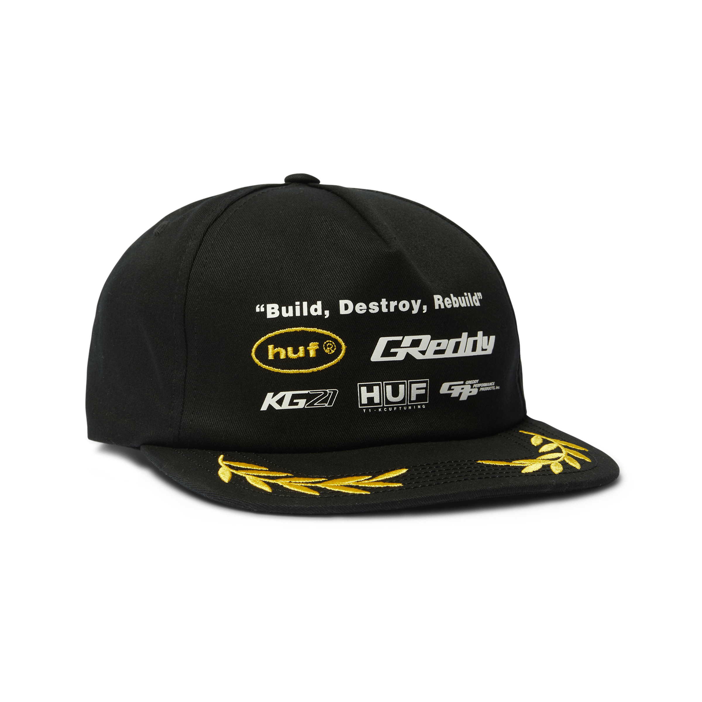 HUF X Greddy Team Snapback - Black - Kubanna