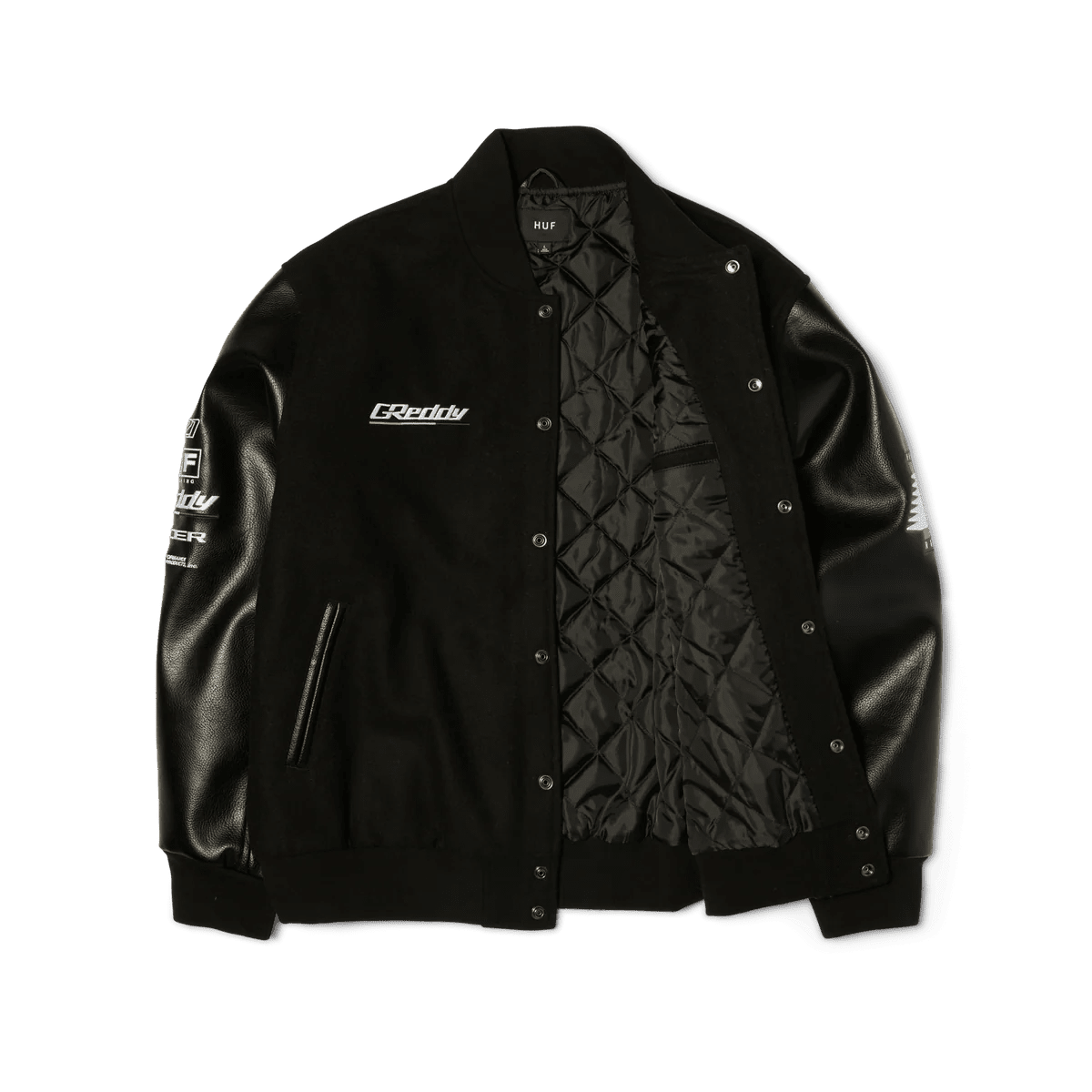 HUF x Greddy Varsity Jacket - Black - Kubanna