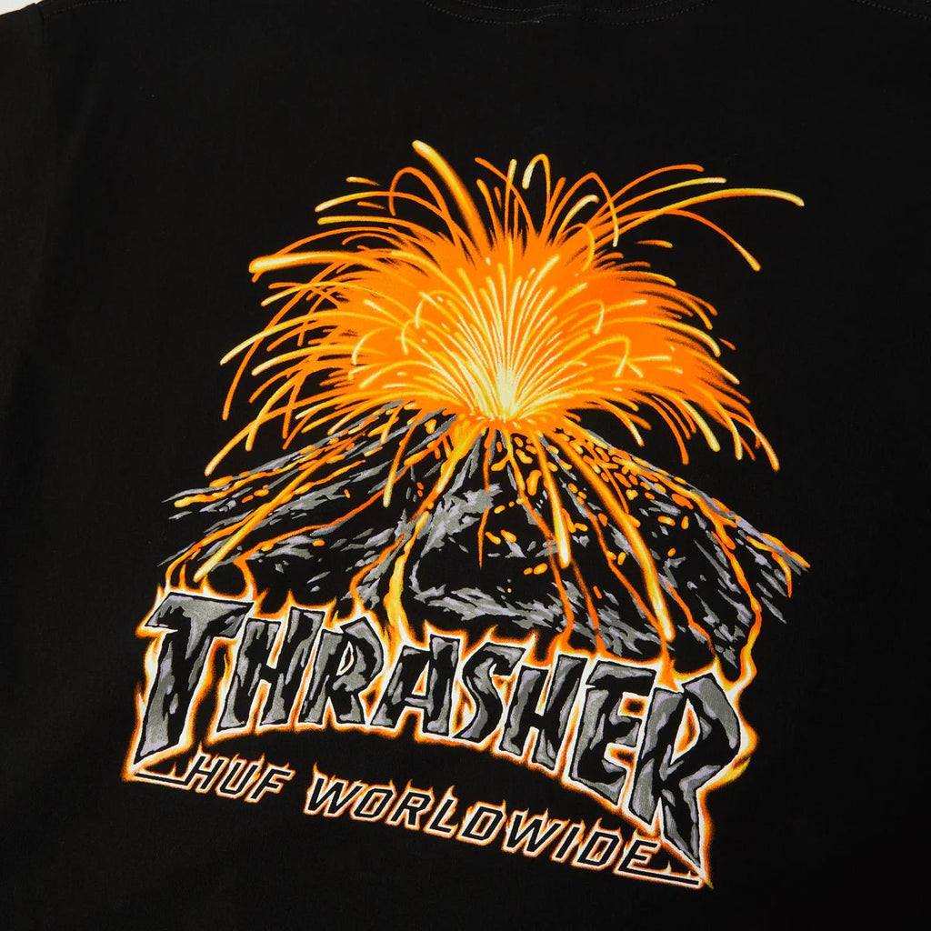 HUF X Thrasher Meltdown T-shirt - Black - Kubanna