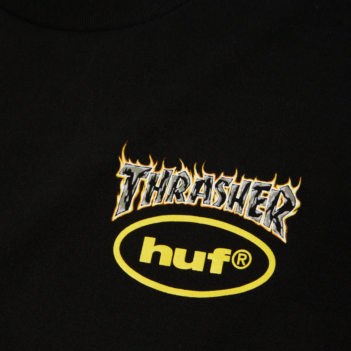 HUF X Thrasher Meltdown T-shirt - Black - Kubanna