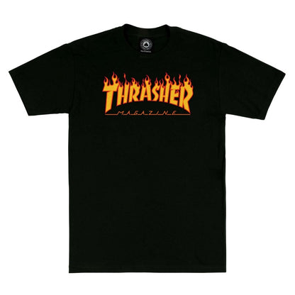 Thrasher Flame T-Shirt  - Black