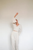 Berawa Luxe Rina Wrap Top - Natural - Kubanna
