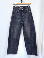 Jewelly Balloon Jeans - Washed Black - Kubanna