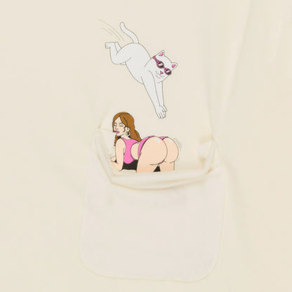 RIPNDIP Jumpin in Pocket T-Shirt - Natural