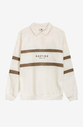 Kaotiko Berwin Polo Crewneck - Ivory/Camel - Kubanna