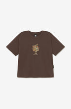 Kaotiko | Bouquet Cropped T-shirt - Brown - Kubanna