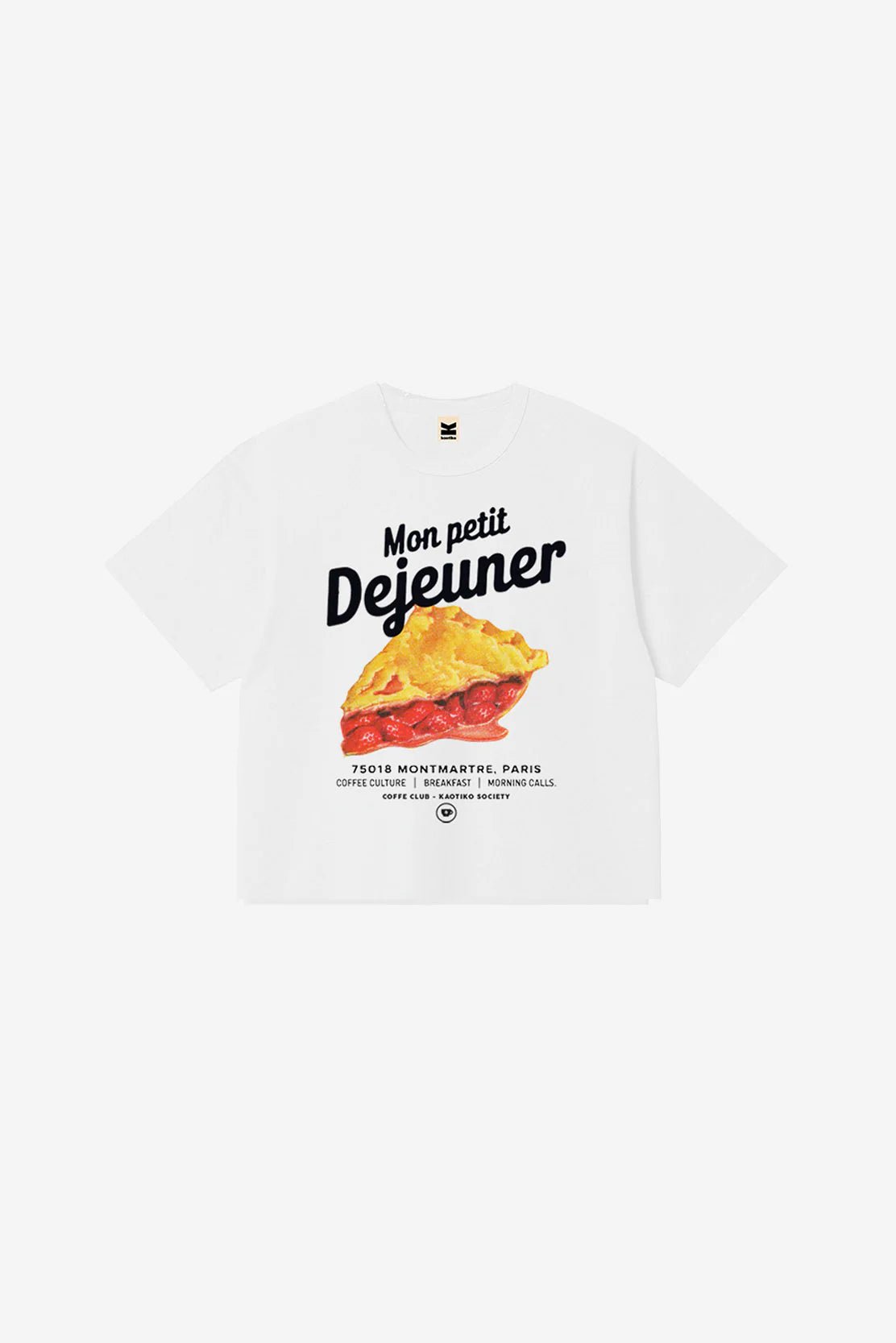 Kaotiko Fraiser Cropped T-shirt - White - Kubanna