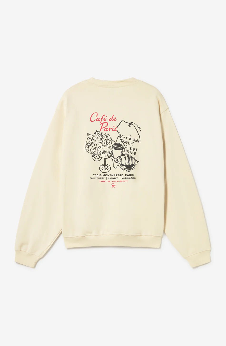 Kaotiko Paris Coffee Crewneck - Ivory - Kubanna