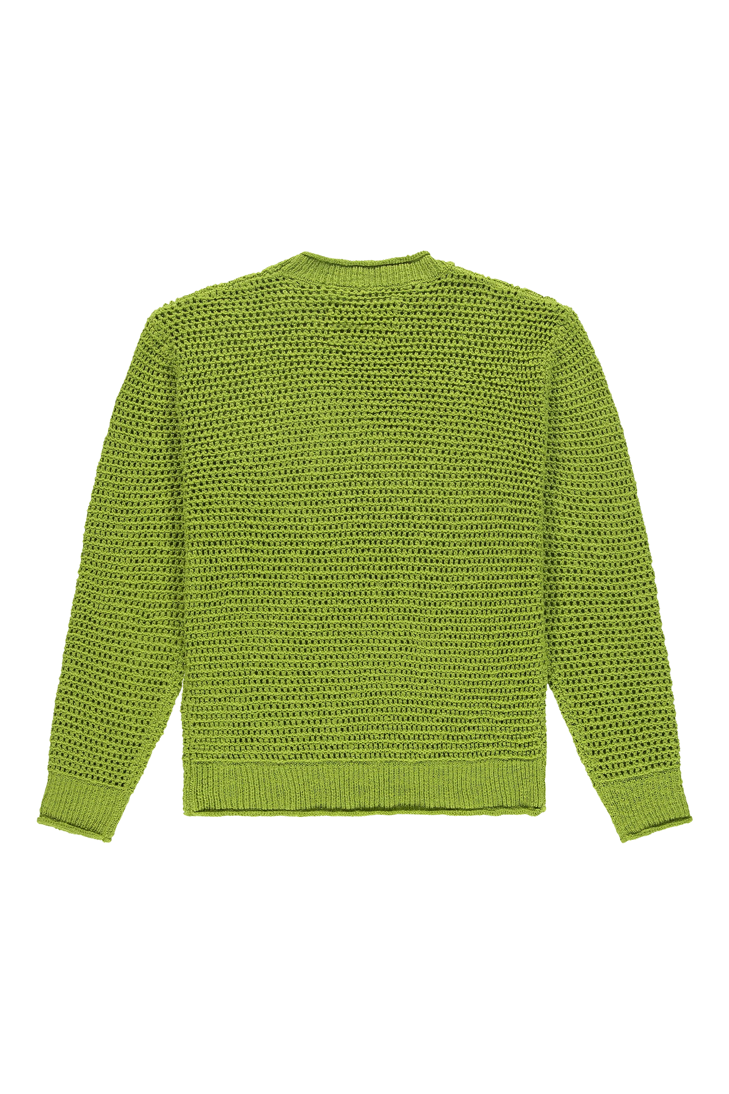 The New Originals Open Knit Crewneck Light Slub - Lime Punch