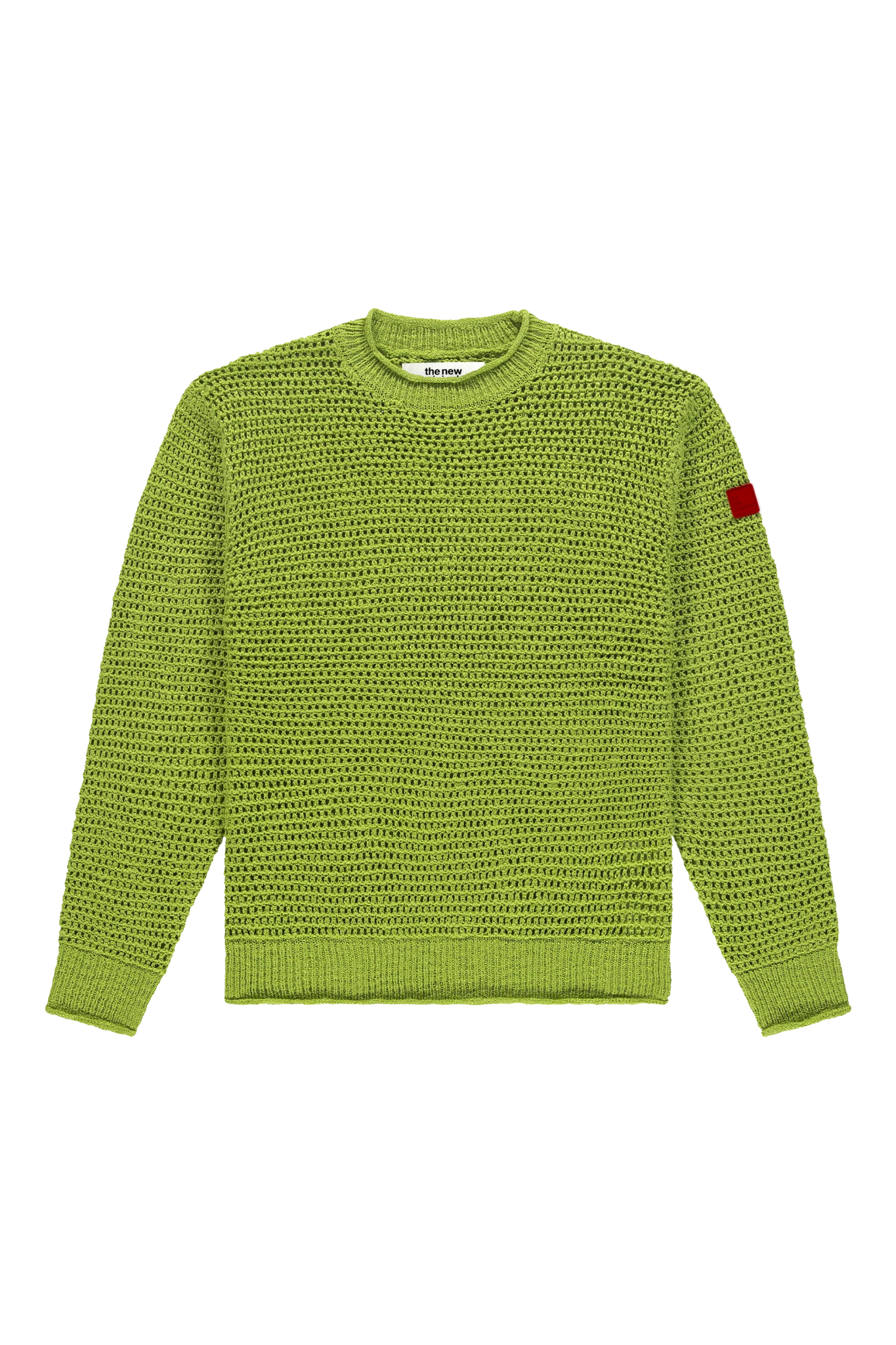 The New Originals Open Knit Crewneck Light Slub - Lime Punch - Kubanna