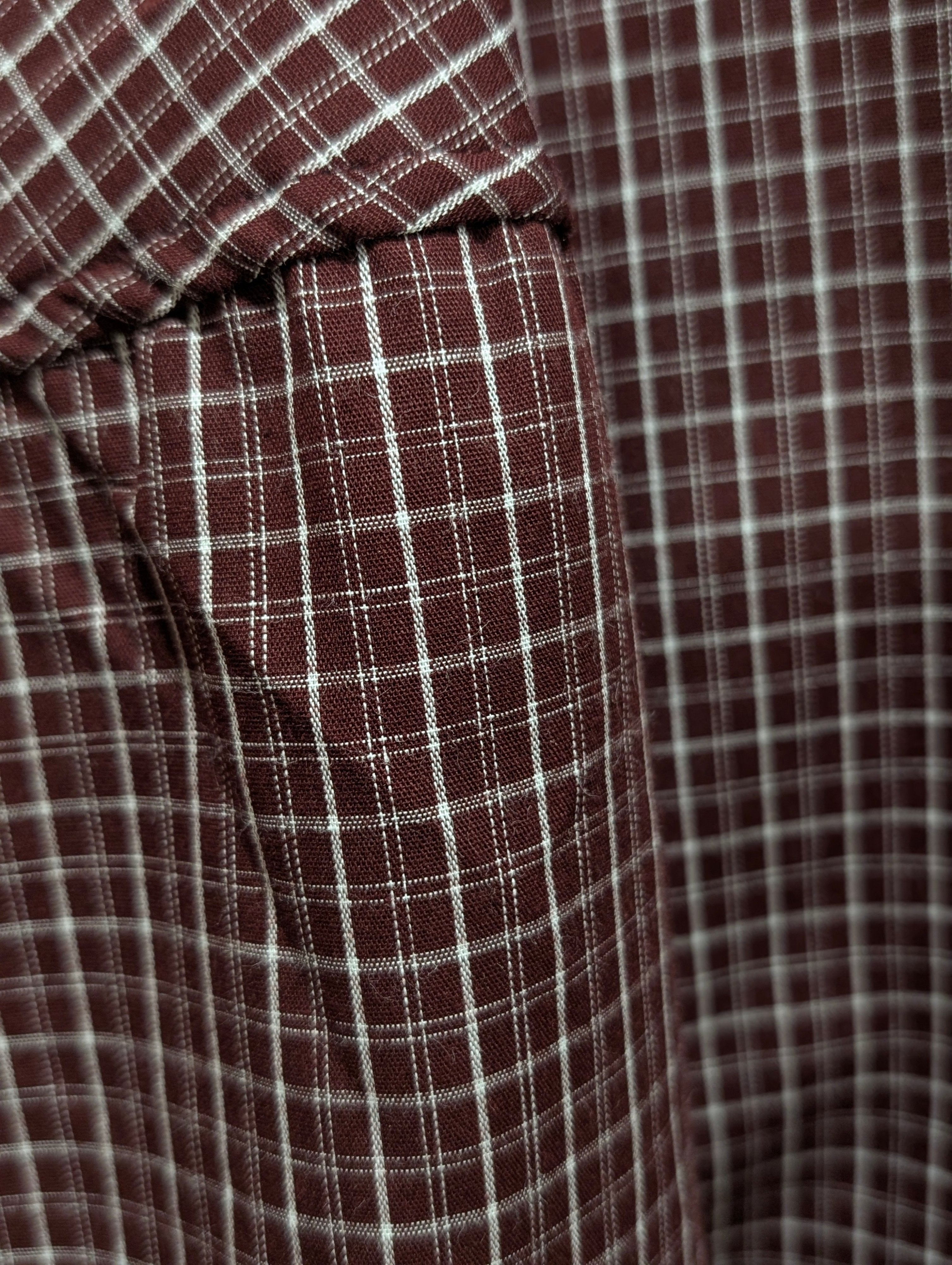 Noa Checkered Jacket - Bordeaux - Kubanna