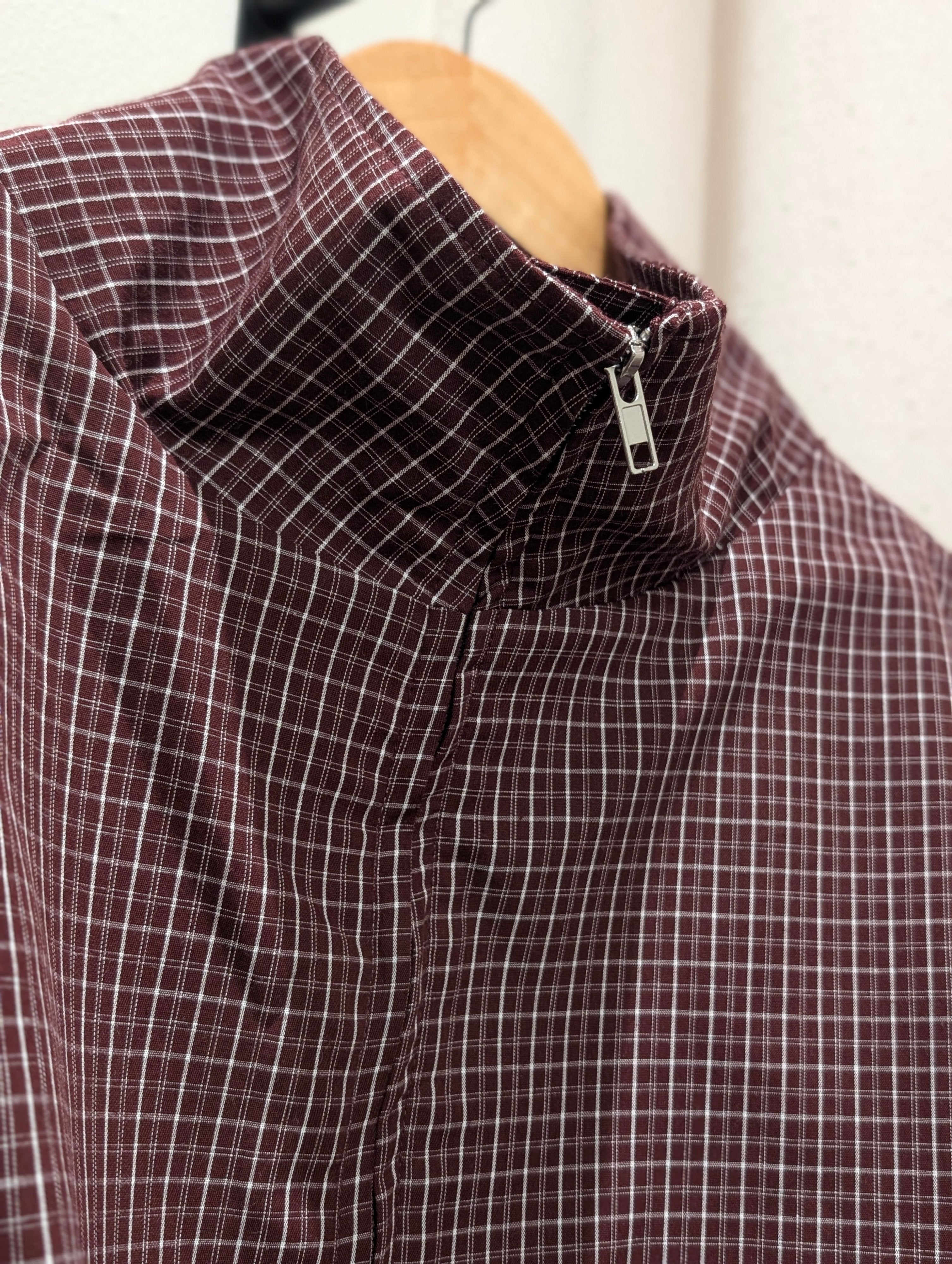 Noa Checkered Jacket - Bordeaux - Kubanna