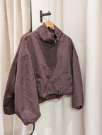 Noa Checkered Jacket - Bordeaux - Kubanna