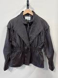 Nora Faux Leather Jacket - Brown - Kubanna