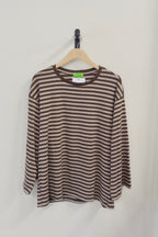 Not A Label Anna Striped Longsleeve - Brown/Beige - Kubanna