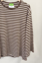 Not A Label Anna Striped Longsleeve - Brown/Beige - Kubanna