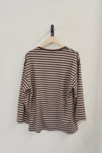 Not A Label Anna Striped Longsleeve - Brown/Beige - Kubanna