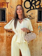 Not A Label Becky Blouse - Butter Yellow - Kubanna