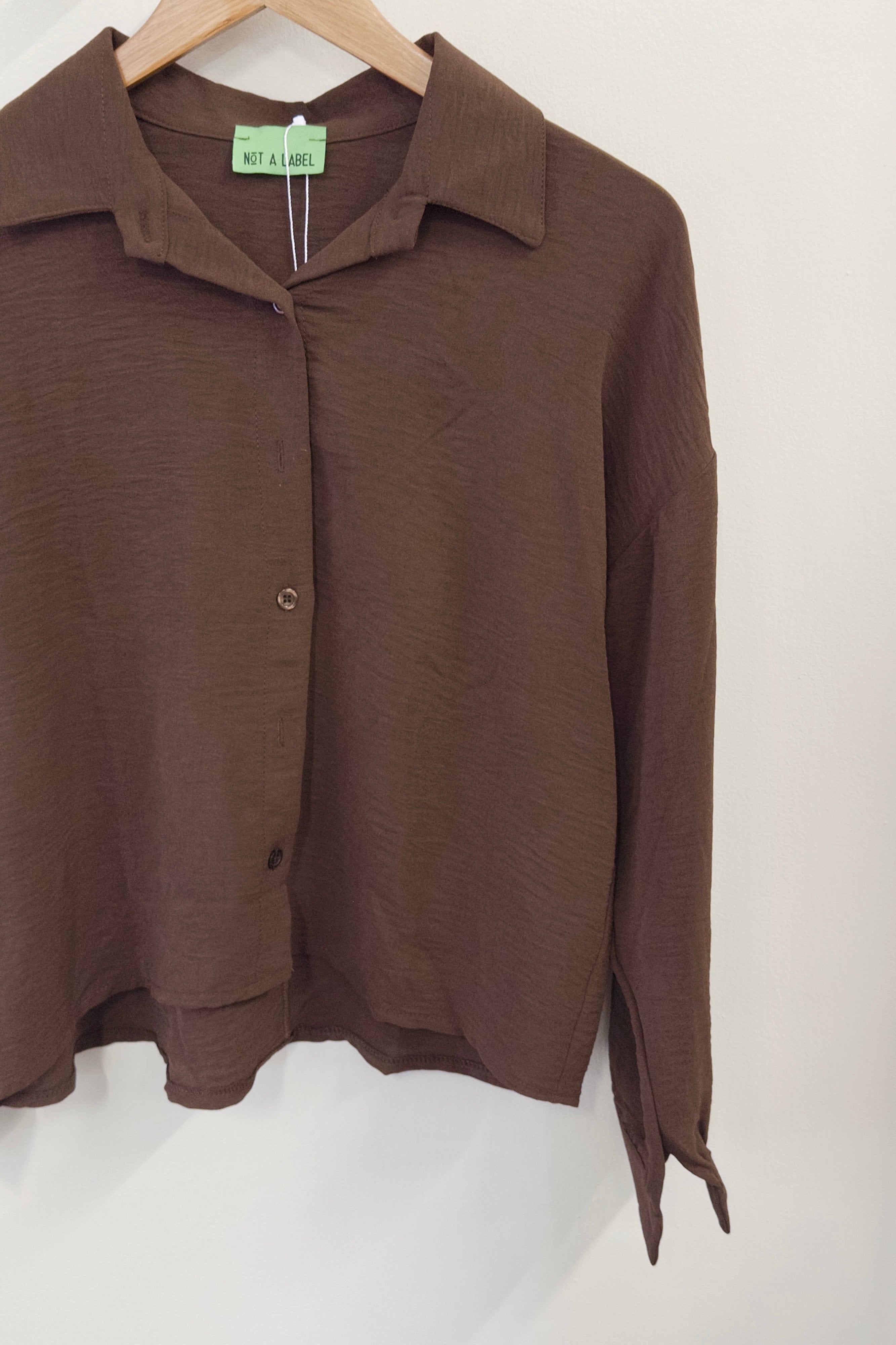 Not a label Bobby blouse - Dark Brown - Kubanna