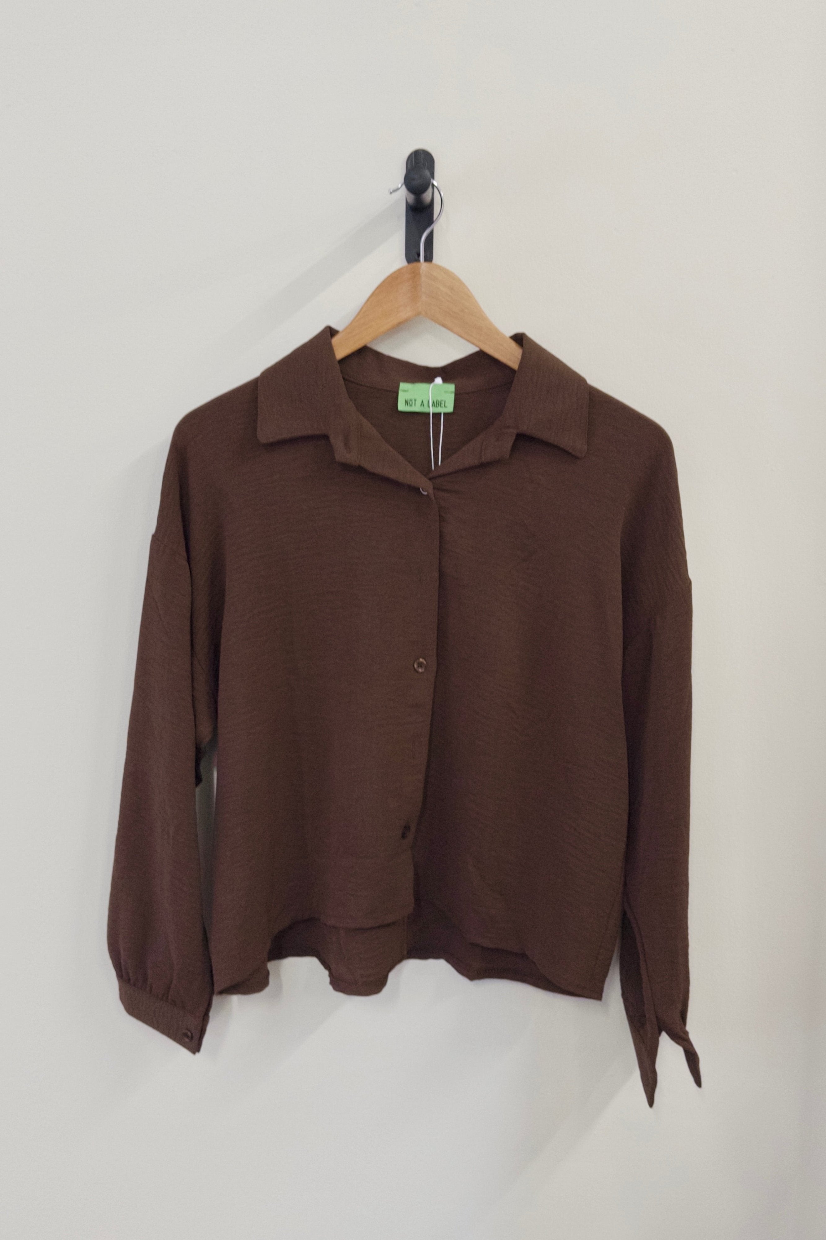 Not a label Bobby blouse - Dark Brown - Kubanna