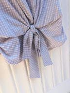 Not A Label Checked Blouse - Blue - Kubanna