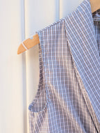 Not A Label Checked Blouse - Blue - Kubanna