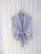 Not A Label Checked Blouse - Blue - Kubanna