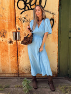 Not A Label | Daizy Summer Dress - Blue - Kubanna