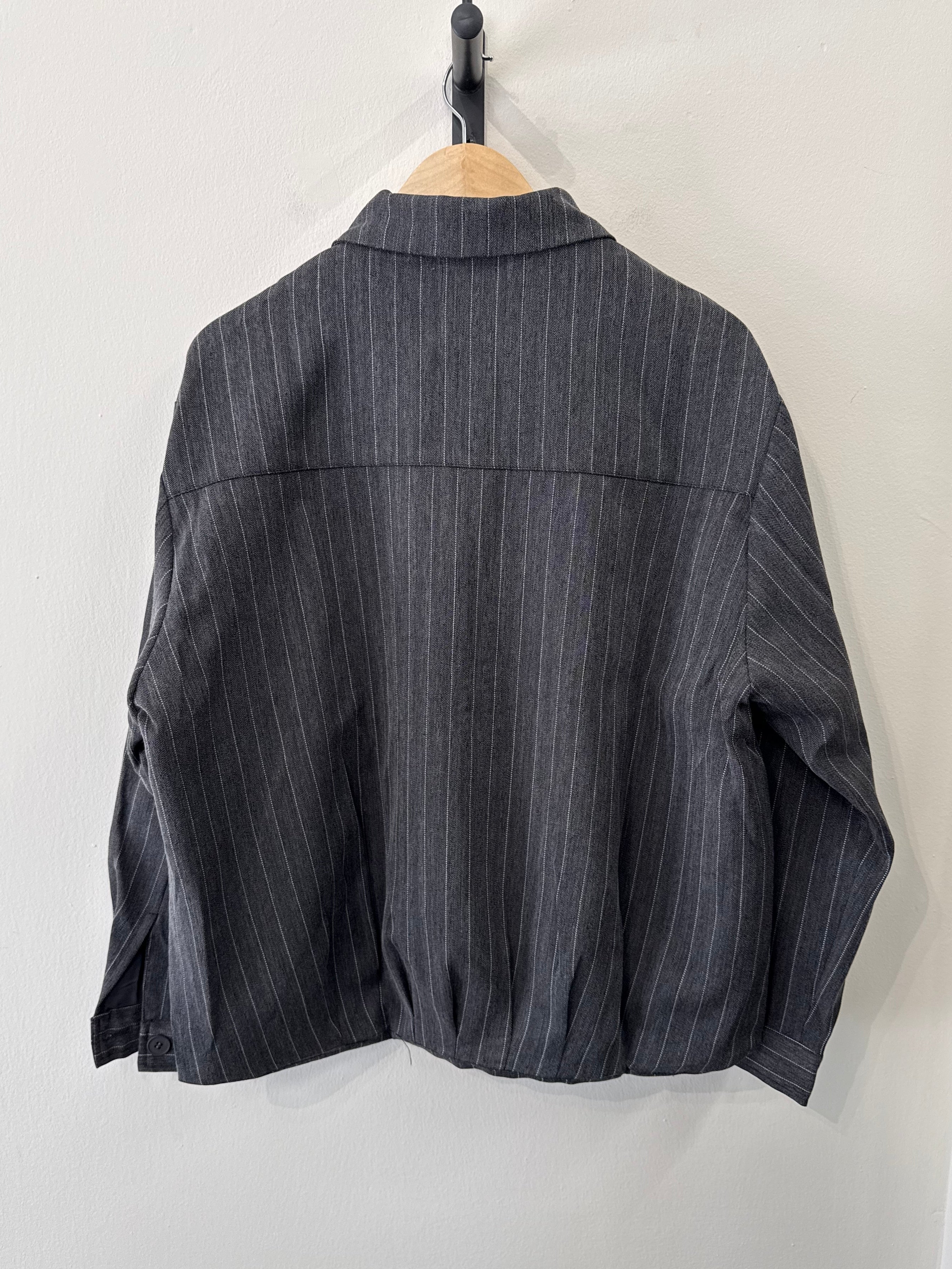 Not A Label | Parker Jacket - Grey Pinstripe - Kubanna