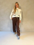 Not a label Remy Jacket - Brown/Beige - Kubanna