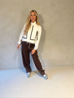 Not a label Remy Jacket - Brown/Beige - Kubanna