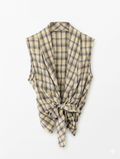 Not A Label Ronny Checked Blouse - Yellow - Kubanna