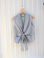 Not A Label Ronny Striped Blouse - Blue - Kubanna